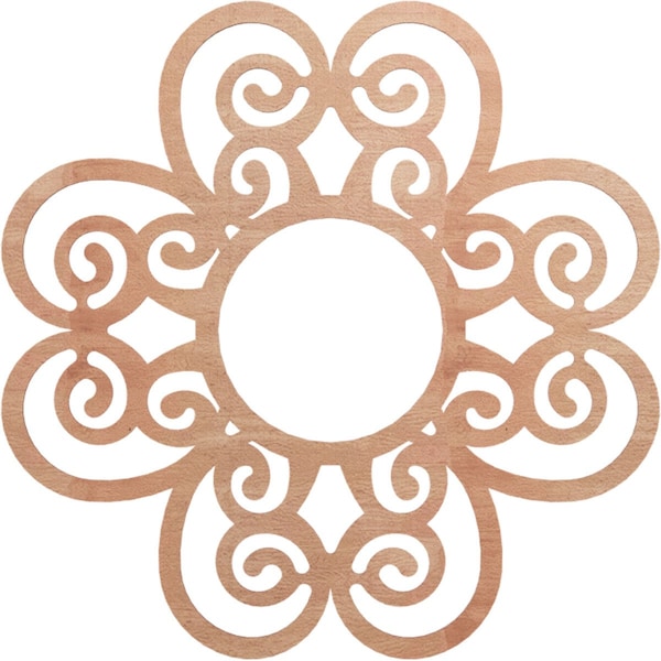 Ekena Millwork Cohen Wood Fretwork Pierced Ceiling Medallion, Cherry, 40"OD x 13 5/8"ID x 1/4"T CMWP40X40X0250COCH - main